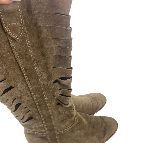 Boutique 9 Taupe Shana Suede Cut Out boots‎ - Picture 3 of 7
